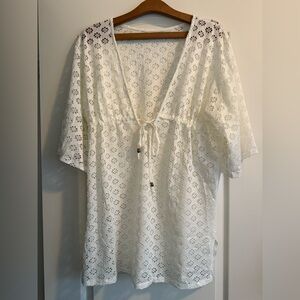 BEACH COVERUP India Boutique White Cover-Up ONE SIZE NWOT